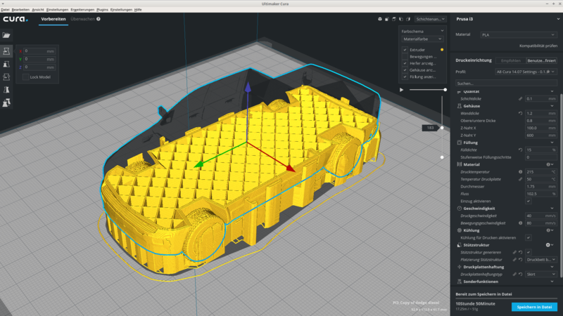 Cura 3.1 unter Ubuntu Linux 17.10